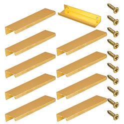 Золотой Ручки для ящиков из алюминиевого сплава, ручки шкафа, аксессуары для дверных ручек, с железным винтом, золотые, 120x30x18 мм