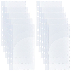 Прозрачный Листы-разделители для блокнота pp, прямоугольные, прозрачные, 172x95x1 мм, отверстие : 6 мм
