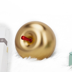 Золотистый Подарочные коробки для хранения колец из титанового сплава в форме яблока, золотые, 6x6.5 см