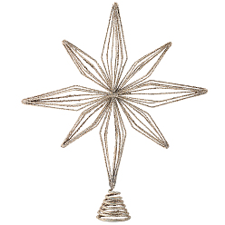 Champagne Gold Украшения в виде железной звезды, рождественские украшения, с блеском порошок, шампанское золото, 290x255x47 мм