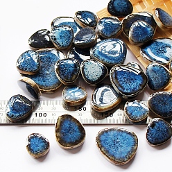 Голубой Мозаика из керамогранита, мозаика неправильной формы, для поделок из мозаики своими руками, рамы для картин, треугольные, голубой, 15~60x5 мм, о 100 г / мешок