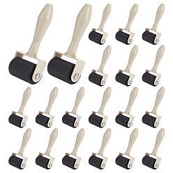 Черный Резиновый ролик Брайера, с пластиковой ручкой, для аппликатора краски кисть, инструмент для рисования маслом, чёрные, 94x48x23 мм