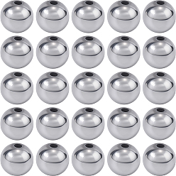 с Платиновым Покрытием 2 нити гальванизированные синтетические немагнитные гематитовые бусины нити, класс А, круглые, с покрытием платиным, 8 мм, отверстие : 1 мм, около 50~52 шт / нитка