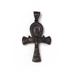 Mixed Color 304 Stainless Steel Pendants, for Easter, Ankh Cross, Mixed Color, 43x27.5x5.5mm, Hole: 8x5mm