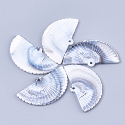 Белый Дым Акриловые подвески, Стиль имитация драгоценных камней, вентилятор, серый, 28x49x3 мм, Отверстие : 2 мм , около 166 шт / 500 г