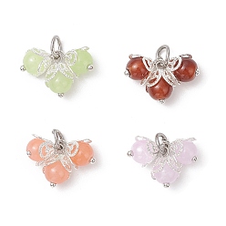 (52) Непрозрачная лаванда 4 шт. Стеклянные подвески, с латунной фурнитурой , круглые, разноцветные, 12x8.5 мм, отверстие : 4 мм, 1 шт / цвет