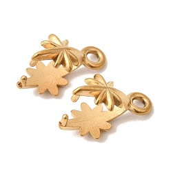 Золотой 304 нержавеющей стали ледоруб прижимные поручительств, лист, ионное покрытие (ip), золотые, 13x6 мм, отверстие : 1.6 мм, штифты : 0.7 мм