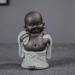 Гейнсборо Статуя Будды из керамики, украшение для домашнего офиса по фэн-шуй, светло-серые, 60x50x90 мм