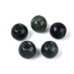 Indian Agate Natural Indian Agate European Beads, Smooth Round, Large Hole Beads, 13.5~14x12~13mm, Hole: 5mm