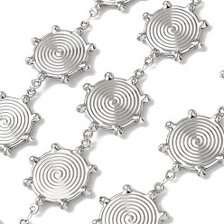 Нержавеющая Сталь Цвет 304 Цепи вихревого типа из нержавеющей стали, пайки, с катушкой, цвет нержавеющей стали, 26x20.5x3 мм, о 5 м / рулон.