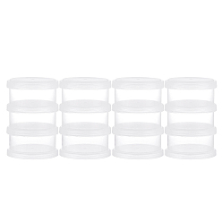 Clear Transparent Plastic Bead Containers, 3 Layer Joint Stackable Storage Boxes, Clear, 10.1x6.9cm, Single: 3.6x6.9cm, 3pcs/set
