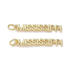 Настоящее золото 18K Латунные подвески, словесные чары, долговечный, стойки покрытие, без свинца и без кадмия, с целью перехода в кольце, реальный 18 k позолоченный, 3.5x26x1.5 мм, отверстие : 3 мм