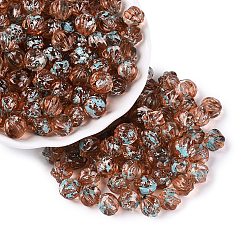 Сэнди Коричневый Прозрачные стеклянные бусины пикассо, тыква, песчаный коричневый, 8.5~9 мм, отверстие : 0.9~1.2 мм, Около 750 шт / фунт