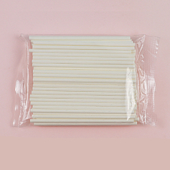 Белый Бумажные палочки для торта, леденцы, для выпечки тортов, белые, 100x3.5 мм, около 100 шт / упаковка