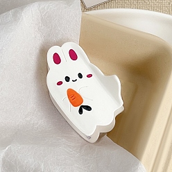 Кролик Заколки для волос с когтями из ацетата целлюлозы (смола), аксессуары для волос для женщин и девочек, животные, кролик, 83x50 мм