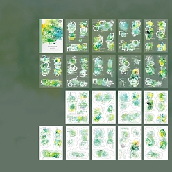 Светло-зеленый Наборы для скрапбукинга своими руками, с 9шт. блокнотами для скрапбукинга и 9шт. декоративными наклейками для домашних животных, светло-зеленый, 140x100 мм