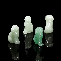 Зеленый Авантюрин Натуральные зеленые авантюрные дисплеи, украшение домашнего офиса, собака, 25 мм