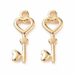 Золотой 304 подвески из нержавеющей стали, ключ, золотые, 20x7.5x2 мм, отверстие : 1.5 мм
