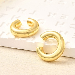 Настоящее золото 18K Серьги-каффы с латунным покрытием для женщин, без свинца и без кадмия, реальный 18 k позолоченный, 20x5.5 мм
