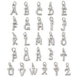 Платина Латунные микропаве прозрачные кубические циркониевые подвески, письмо амулеты, с целью перехода в кольце, стойки покрытие, долговечный, без свинца и без кадмия, платина, 12~12.5x3~10x2.3 мм, отверстие : 3.3 мм