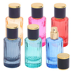 (52) Непрозрачная лаванда 6шт 6 цвета стеклянные распылители, бутылка с жидкостью, разноцветные, 3.75x9.05 см, емкость: 30 мл (1.01 жидких унций), 1 шт / цвет