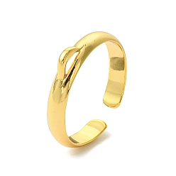 Real 18K Gold Plated SHEGRACE Adjustable Brass Ring Components, Loop Ring Base, Cadmium Free & Nickel Free & Lead Free, Real 18K Gold Plated, Hole: 1mm, Inner Diameter: 15.5mm