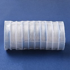 Прозрачный Корейские круглые эластичные кристаллы, эластичная нить для бисера, для изготовления эластичного браслета, прозрачные, 0.5 мм, 15 м / рулон