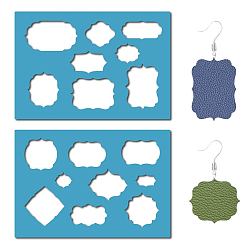 Другие Акриловая серьга ручной работы шаблон, трафареты для резки кожи, глубокое синее небо, геометрический рисунок, 130x90x2 мм, 2 шт / комплект