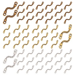 (52) Непрозрачная лаванда 300 шт. 3 цветные тибетские литые стержневые звенья/соединители, без свинца и без кадмия, твист, разноцветные, 100 шт / цвет