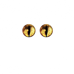 Золотистый Пластиковый глаз безопасности для динозавров, для поделок куклы игрушки кукольные плюшевые животные изготовление, полукруглый, золотые, 16 мм