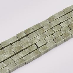 Light Grey Natural Agate Beads Strands, Dyed, Cuboid, Light Grey, 3~4x2x2mm, Hole: 1mm, about 106~112pcs/strand, 15.3 inch