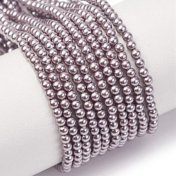 чертополох Гальванические оболочки жемчужные бусы пряди, круглые, чертополох, 2 мм, отверстие : 0.5 мм, около 196~197 шт / нитка, 15.43~15.55'' (39.2~39.5 см)