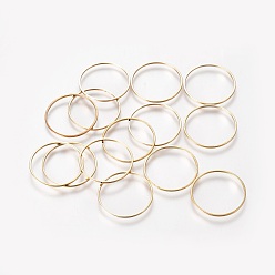 Золотой Латунные соединительные колечки, золотые, 22x0.7~1 мм, отверстие : 21 мм