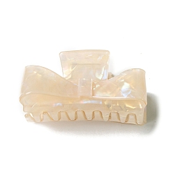 Moccasin PVC Claw Hair Clips, Bowknot, Moccasin, 77x35mm