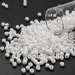 (41) Opaque White Тохо 6/0 круглые бусины, японский бисер, (41) непрозрачный белый, 4 мм, отверстие : 1.5 мм, Около 168 шт / 10 г
