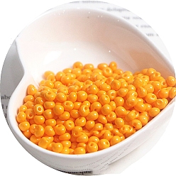 Оранжевый Макароны краска для выпечки стеклянные бусины, бахрома слезинка бусины, оранжевые, 5 мм, 10 г / набор