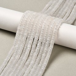 Другие Кварцы Природного кварца нитей бисера, матовые, дисковые бусы, Heishi бусы, 4.5x2.5 мм, отверстие : 1 мм, около 156~157 шт / нитка, 14.76~14.96 (37.5~38 см)