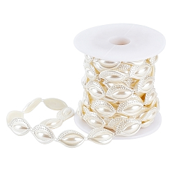 Zitronen-Chiffon Perlenketten aus Kunststoffimitat, Träne, Zitronen-Chiffon, 27.5x18x6 mm, 5 Hof / Rolle
