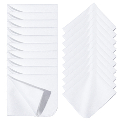 Белый 20 тряпка для чистки очков из замшевого волокна, прямоугольные, белые, 175x148x0.4 мм