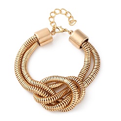 Золотой Браслеты из железной цепочки с узлом для женщин, золотые, 7-1/2 дюйм (19 см)