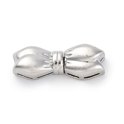 Платина Латунные магнитные застежки, без кадмия, без никеля и без свинца, лотос, платина, 18x6.5x4.5 мм, отверстие : 0.7x3 мм