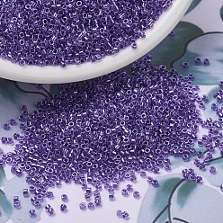 (DB0906) Sparkling Purple Lined Crystal MIYUKI Delica Beads, Cylinder, Japanese Seed Beads, 11/0, (DB0906) Sparkling Purple Lined Crystal, 1.3x1.6mm, Hole: 0.8mm, about 2000pcs/bottle, 10g/bottle