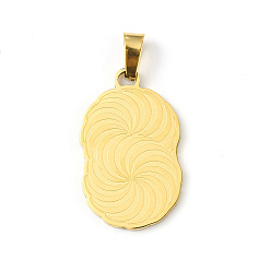 Golden 201 Stainless Steel Pendants, Tornado Charm, Golden, 29.7x18.2x1.3mm, Hole: 6.7~7x3.7~4mm