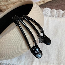 Черный Заколки для волос из кожи аллигатора, чёрные, 90x30 мм