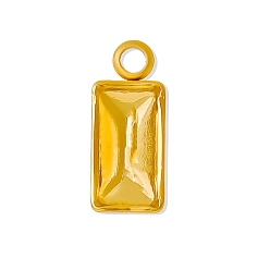 Rectangle 304 Настройки кабошон из нержавеющей стали кулон, для причудливого камня, золотые, прямоугольные, лоток : 4x8 мм, 12x5 мм