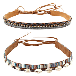 (52) Непрозрачная лаванда 2 шт. 2 стили регулируемая повязка для шляпы из искусственной замши, для ковбойской шляпы, шляпа-федора с загнутыми полями, украшение соломенной шляпы, разноцветные, 1320~1340x16~23.5x4.5~7.5 мм, 1 шт / стиль