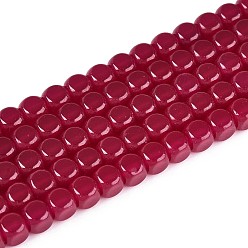 Red Corundum Нити бусин из красного корунда, выращенного в лаборатории, игральная кость, 4x4x4 мм, отверстие : 0.6 мм, около 94 шт / нитка, 15.16 дюйм (38.5 см)