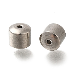 Нержавеющая Сталь Цвет 201 бусина из нержавеющей стали, колонка, цвет нержавеющей стали, 6x6 мм, отверстие : 1.3 мм