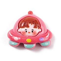 Spaceship Игровая тема, непрозрачная смола, декодирование кабошонов, космический корабль, 22.5x26.5x8.5 мм