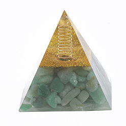 Aventurine Natural Green Aventurine Home Decorations, Display Decorations, Pyramid, 58~60x58~60x58~60mm